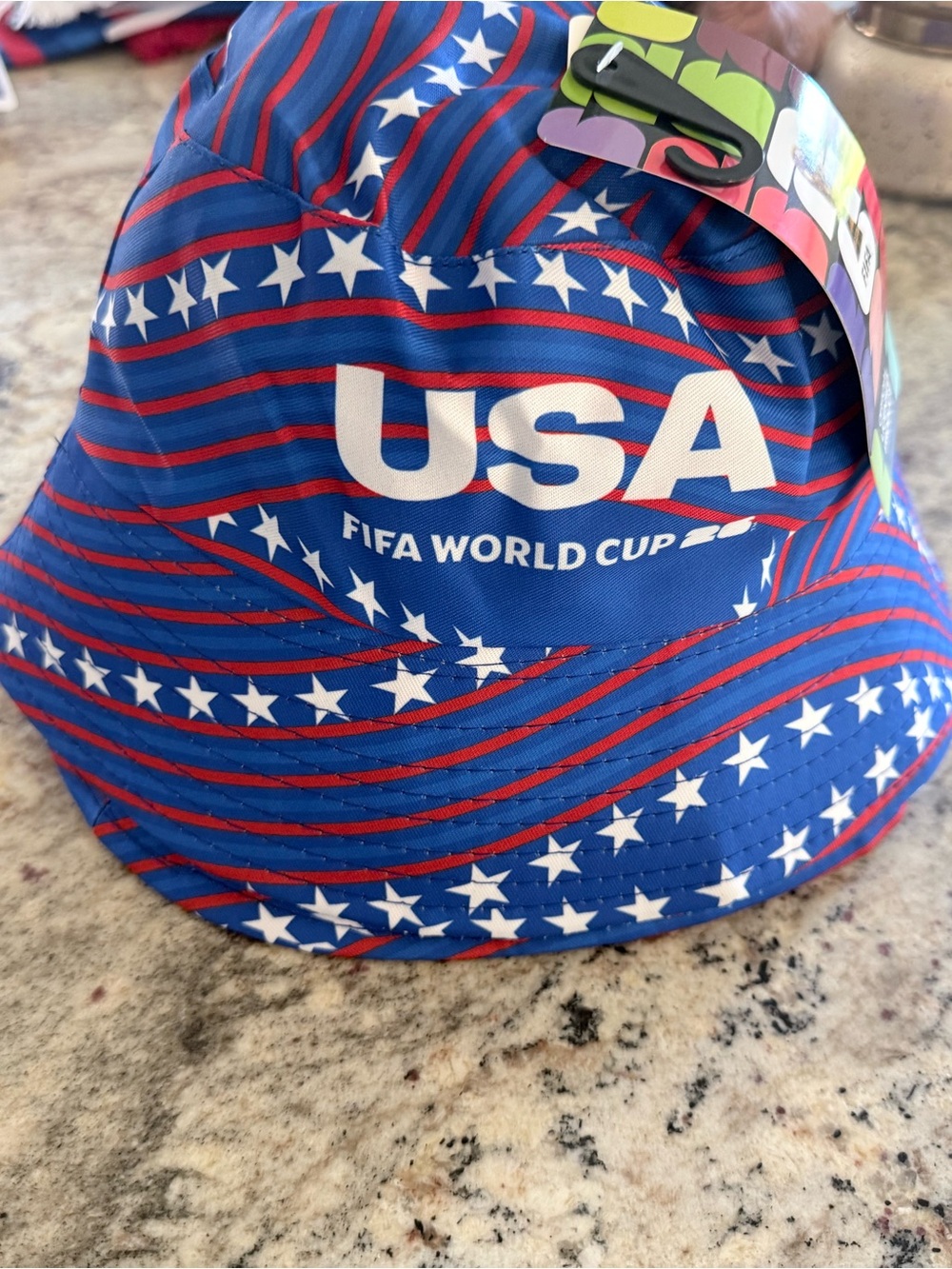 USA FIFA World Cup Kids Bucket Hat - Blue/Red Stars